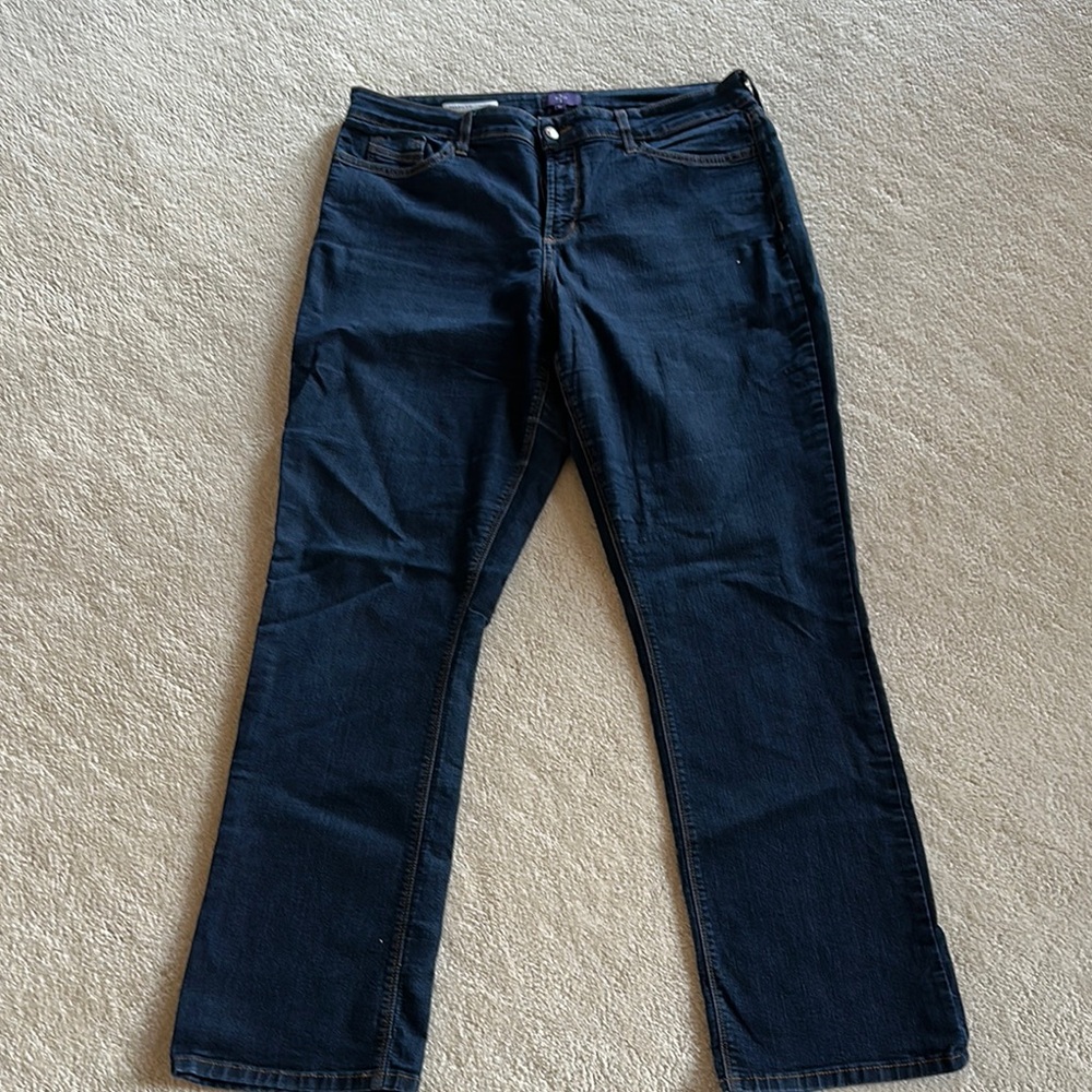 NYDJ Women's Dark Blue Straight Leg Jeans
